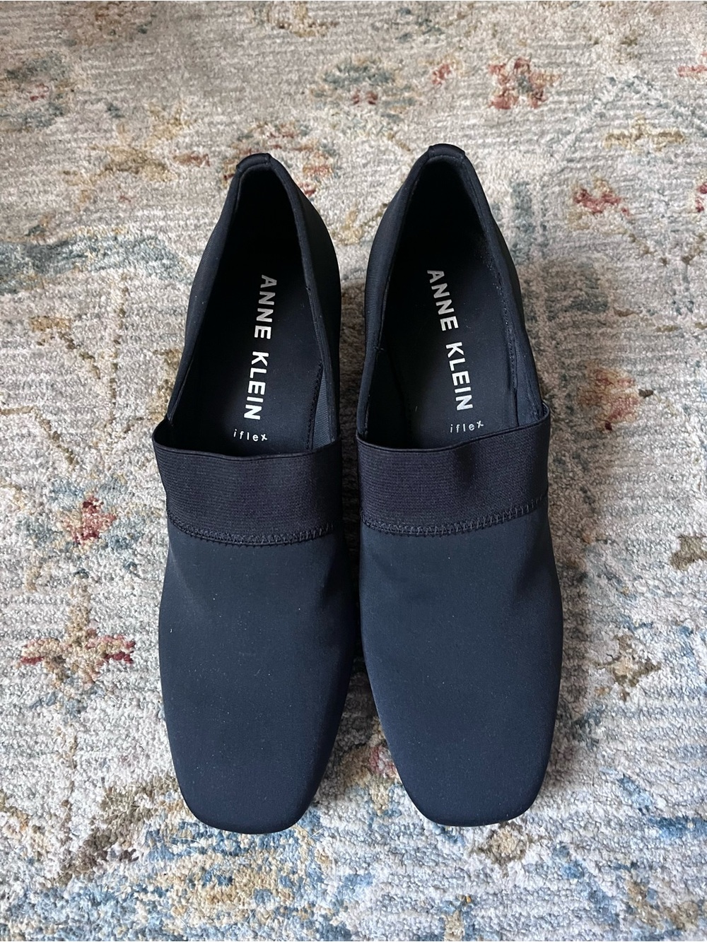 NWT Anne Klein Thomaston Black Block Heel Pumps Size 8.5